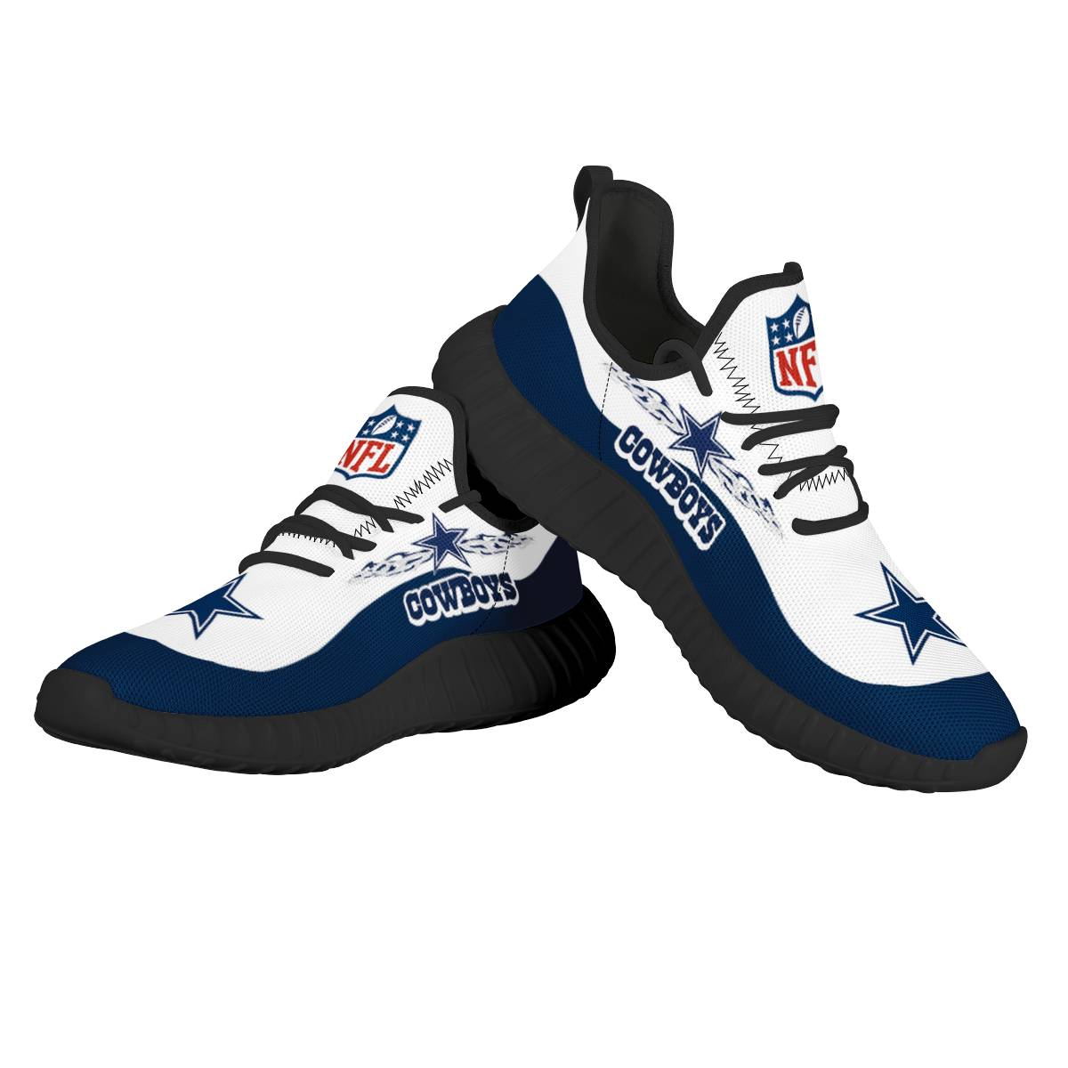 Men's Dallas Cowboys Mesh Knit Sneakers/Shoes 009 Men's Dallas Cowboys Mesh Knit Sneakers/Shoes 009